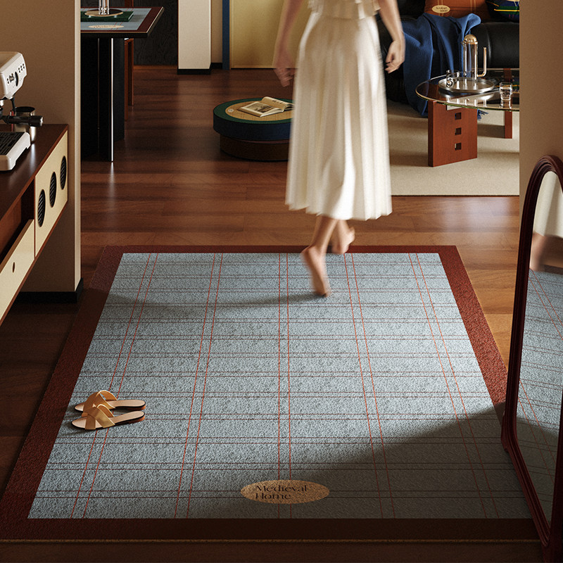 序构中古包豪斯丝圈入户地垫防滑耐磨耐脏免洗高级感门垫室外脚垫,居家布艺,入户地垫,淘宝优惠券,粉丝福利购,淘宝优惠卷