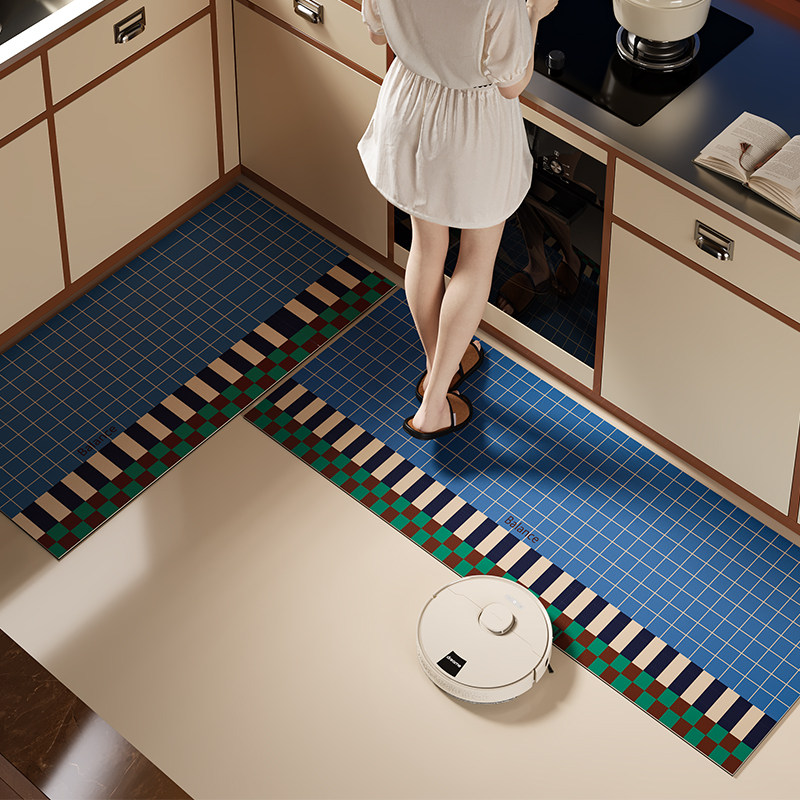 莫方格中古包豪斯硅藻泥厨房地垫吸水防滑脚垫速干免洗可擦脚垫子,居家布艺,厨房地垫,淘宝优惠券,粉丝福利购,淘宝优惠卷