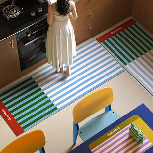 几何狂想曲厨房专用地垫吸水防滑免洗硅藻泥多巴胺2025新款 家用