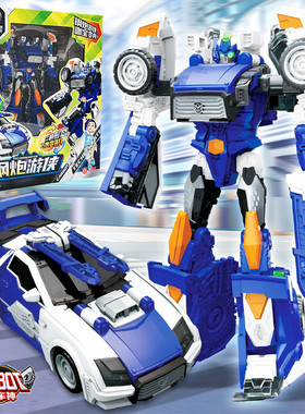 正版咖宝车神汽车变形机器人拯救联盟钢炮游侠咖机甲金刚男孩玩具