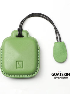 适用极氪钥匙套真皮极氪X车MIX高档X山羊皮包壳扣男女