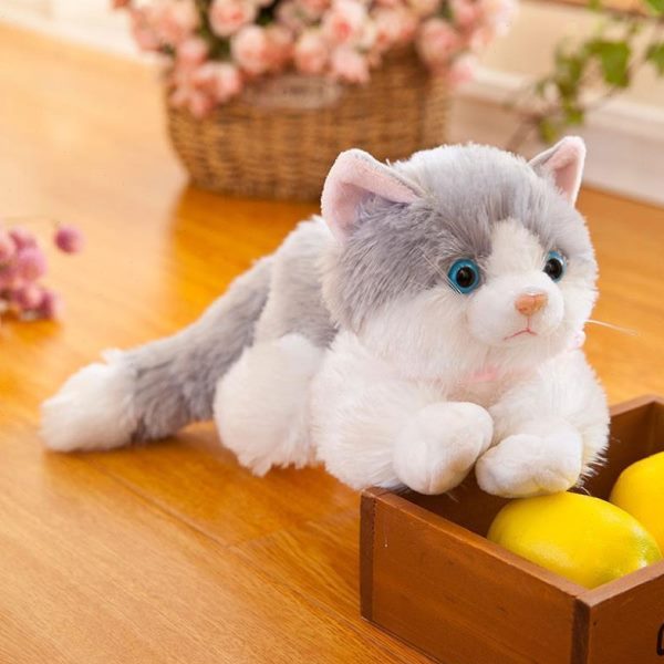 仿真猫咪毛绒玩具小猫公仔可爱玩偶家居店面饰品生日礼物送孩子