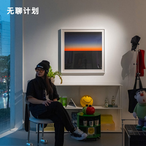 无聊计划海上日出天际渐变挂画