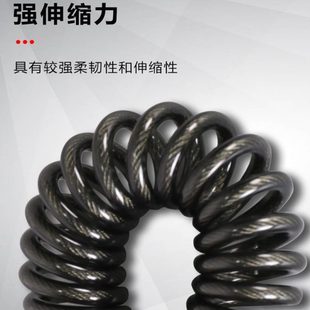 钢丝失手绳路亚钳自动伸缩弹簧绳路亚挂扣防丢绳登山扣钓鱼配件