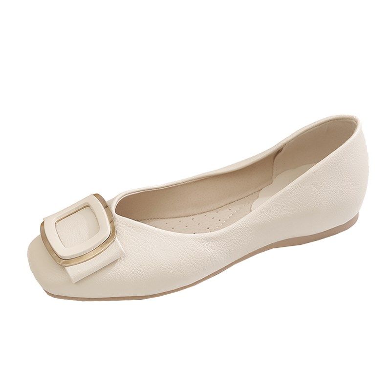 单鞋女平底鞋2024年春秋新款女鞋子百搭浅口豆豆鞋U软皮软底妈妈,女鞋,浅口单鞋,淘宝优惠券,粉丝福利购,淘宝优惠卷