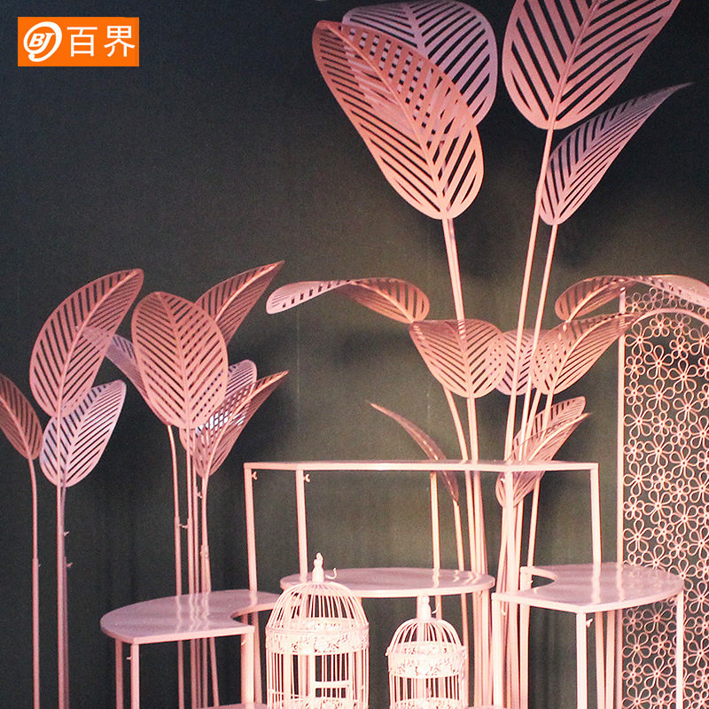 铁艺创意装饰芭蕉树叶落地摆件美陈橱窗场景布置服装店铺摆饰轻奢,节庆用品/礼品,路引,淘宝优惠券,粉丝福利购,淘宝优惠卷