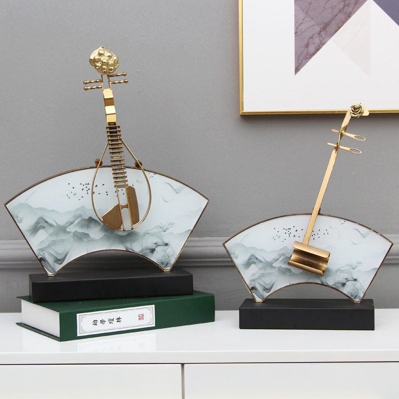 中国风琵琶二胡摆件新中式样板间客厅装饰品玄关酒柜桌面家居饰品,家居饰品,家饰软装搭配套装,淘宝优惠券,粉丝福利购,淘宝优惠卷