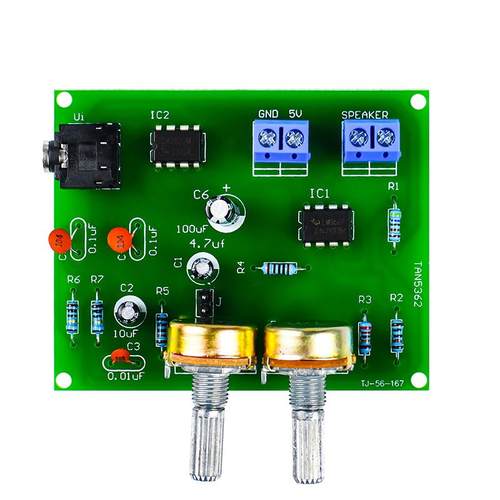 音频功放电路的安装与调试套件 LM358+TDA2822 教学实训DIY散件
