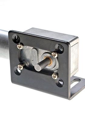 370减速电机铝合金黑色固定支架 涡轮蜗杆马达金属底座钢制diy