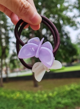 【森系简约】气质发圈韩版高级感蝴蝶醋酸气质皮筋马尾发圈头绳女