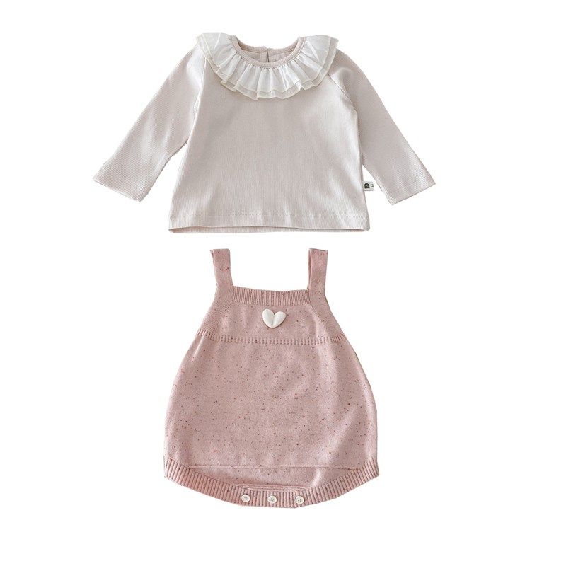 婴儿秋装2024新款女宝宝背带裤包屁G衣公主爱心毛衣连体衣甜美套,童装/婴儿装/亲子装,套装,淘宝优惠券,粉丝福利购,淘宝优惠卷