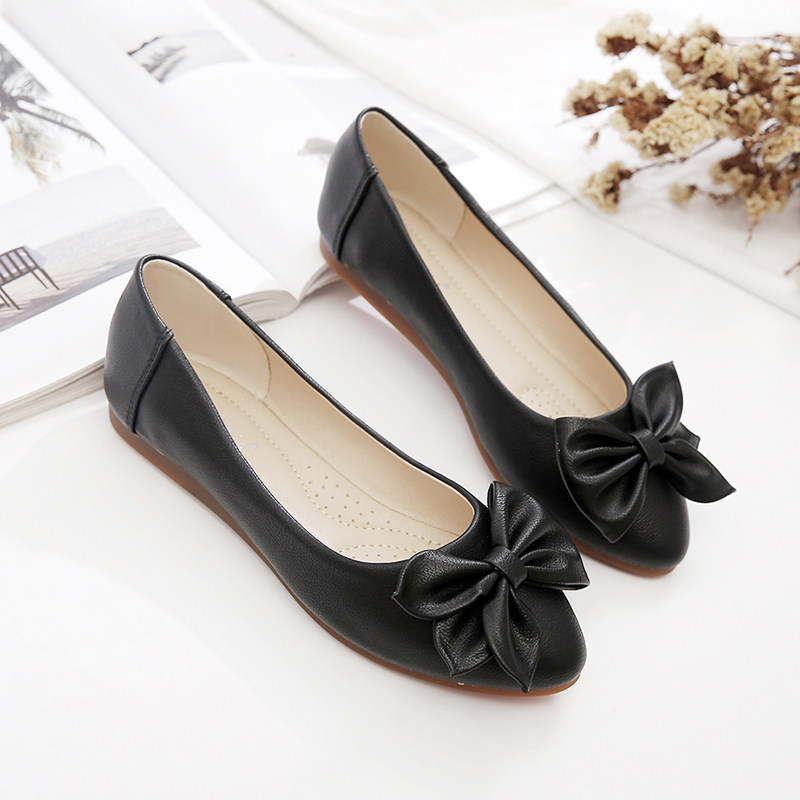 单鞋女2024新款l春秋季豆豆鞋夏款女鞋子百搭妈妈鞋软皮软底平底,女鞋,浅口单鞋,淘宝优惠券,粉丝福利购,淘宝优惠卷