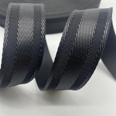 仿尼龙黑色三坑车轮纹织带黑色咖C啡色箱包背包手提包服细纹配件