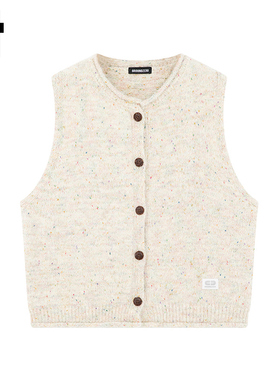 i.tGROUNDZERO2025秋冬韩系马甲针织打底纽扣开衫背心无袖上衣服