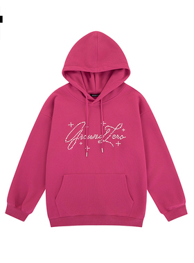 i.t GROUNDZERO国潮牌2025秋款灰色男女同款连帽卫衣长袖上衣