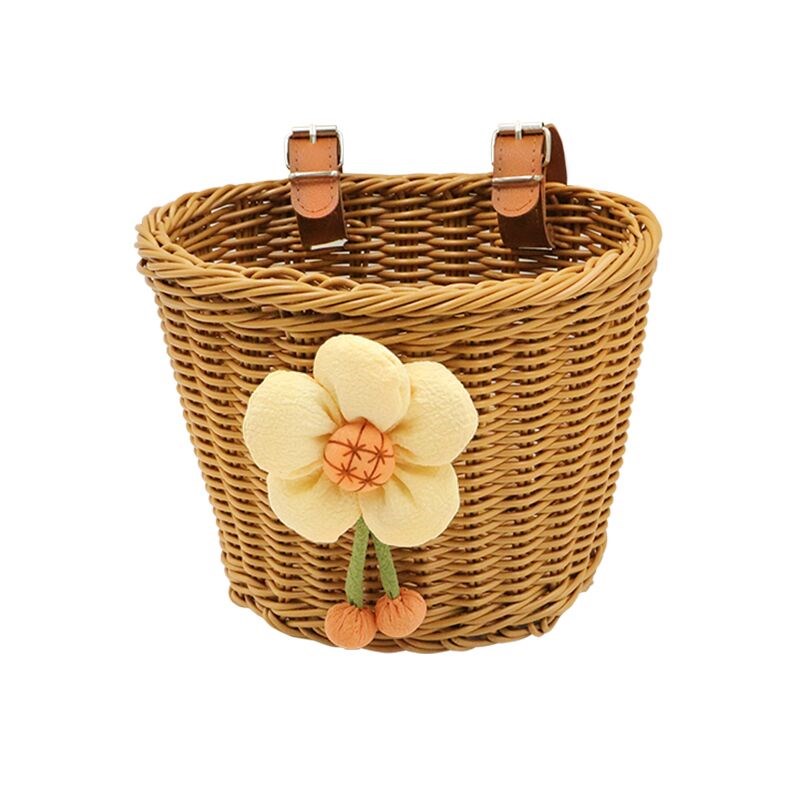 电动车前置挂物兜防水车筐收纳杂物神器电瓶车自行车可爱花朵挂包