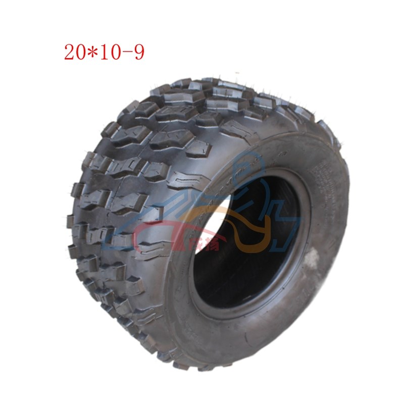 自制改装四轮越野沙滩摩托车九寸轮胎 JUNKAI 20x10-9真空外胎