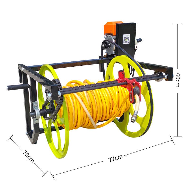 电动遥控收管绕管机农用高压打药管卷管器挂车电线网线水管收纳架