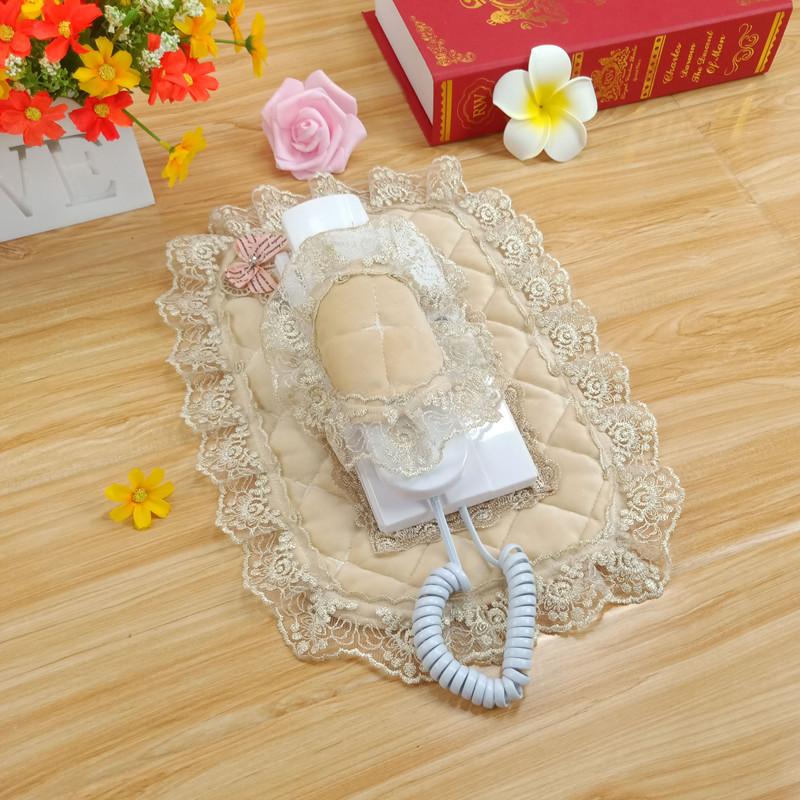 门铃电话套贴墙遮挡装饰盒欧式可视对讲布艺蕾丝电表箱防尘保护罩