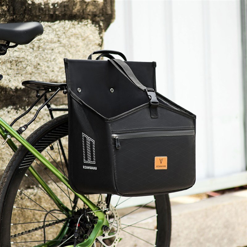山地自行车大容量车筐骑行后货架篮收纳包后座尾筐学生书包装备