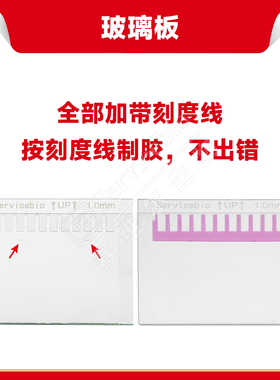 现货 赛维尔生物Servicebio 凹玻璃板（适用于赛维尔款和伯乐，带制胶刻度线） G6052-1.0 1.0mm 科研实验