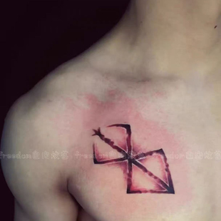 爆款格斯烙印战士彩色纹身贴手臂潮酷cos拍照一次性持久可水洗