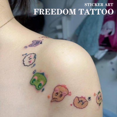 动物卡通纹身贴高颜值小清新可洗