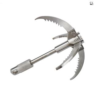 飞虎爪不锈钢摺叠救生钩防滑旋转杆大号野外攀岩登山钩