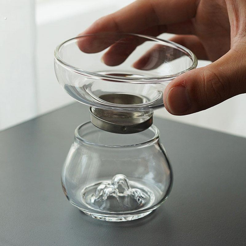 耐热玻璃公平杯茶漏全合一套透明高端支架茶过滤器茶具漏斗过滤器