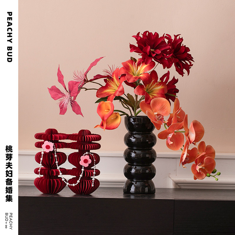 桃芽夫妇婚房布置中古螺s纹花瓶客厅卧室摆件花束装饰现代简约玄,节庆用品/礼品,婚房装扮用品,淘宝优惠券,粉丝福利购,淘宝优惠卷