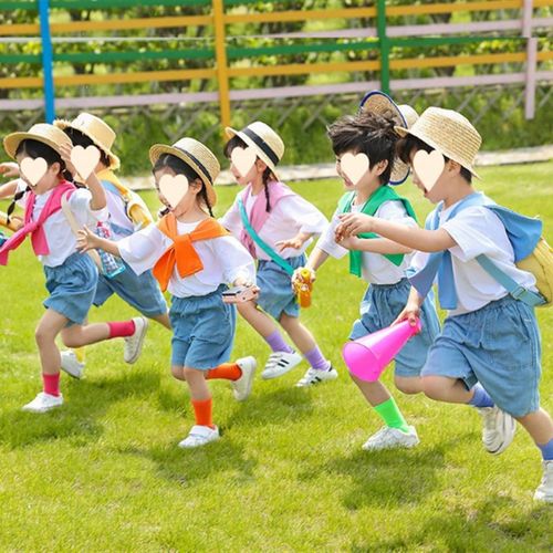 六一儿童糖果色披肩演出班服新款幼儿园I园服毕业照小学生啦啦队