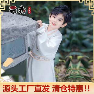 男童服装表演服春秋款古装古装服诗人男H孩春秋儿童小夏季古风花