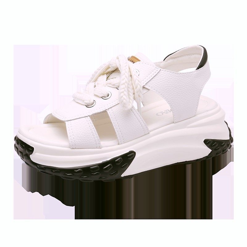 老爹运动凉鞋女夏季2023年新款时尚超火厚底增高6Tcm休闲凉鞋轻便,女鞋,罗马凉鞋,淘宝优惠券,粉丝福利购,淘宝优惠卷