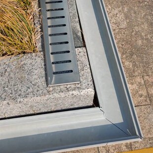 成品排水沟u型槽厨m房水沟槽庭院花园地沟下水道不锈钢盖板u形小b