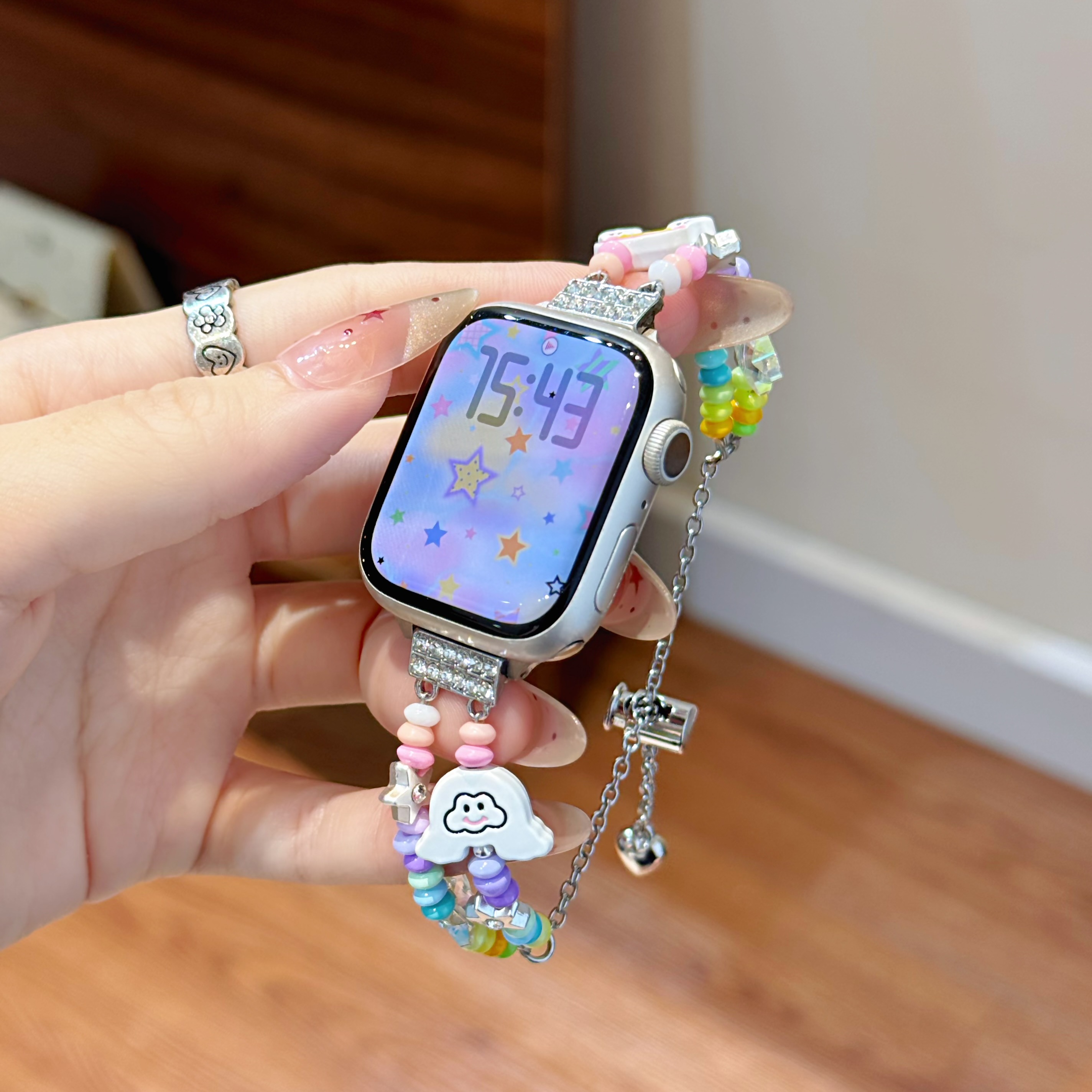 适用于iwatch10新款夏天多巴胺表链s9小香风8表带7华为10FIt3小米10手环9腕带彩虹8nfc通用红米watch4女5ins