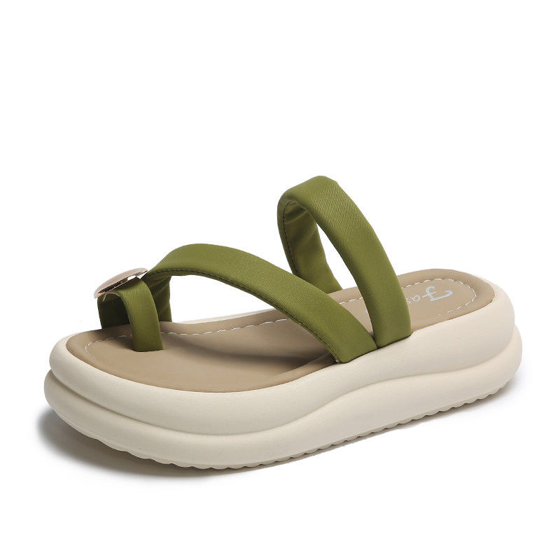 2024夏季新款凉鞋女平底防滑D人字拖凉鞋夹脚露趾孕妇凉鞋女