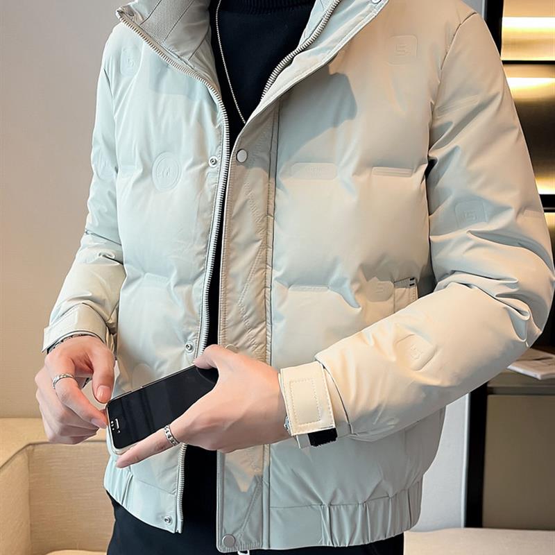 冬季羽绒服男士2025新款男装潮牌轻薄保暖立领冬装白鸭绒加厚外套