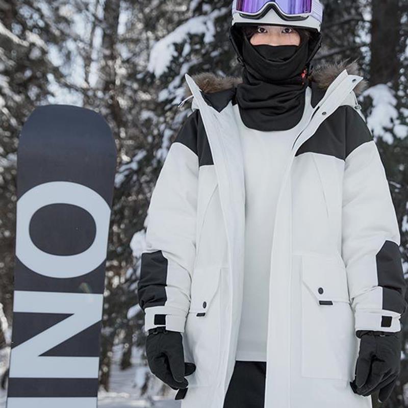 鹿羽绒服男岛新款鸭绒硬壳冲锋滑雪服面料情侣羽绒服冬季加厚外套