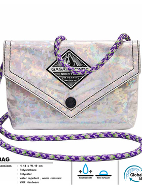 GAGAFRIENDS镭射信封包MINIBAG斜挎单肩百搭镭射白色万花筒