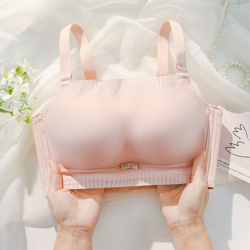 内衣女新款防走光抹胸小胸w平胸聚拢加厚6cm收副乳文胸罩