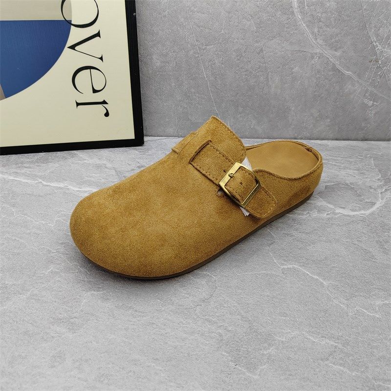 春季女鞋4厘米厚底绒面休闲w包头半拖博肯鞋磨砂皮小单鞋平底拖鞋,女鞋,勃肯鞋/软木鞋,淘宝优惠券,粉丝福利购,淘宝优惠卷