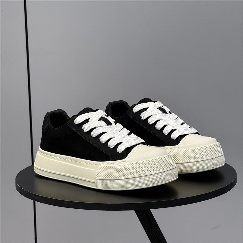 板鞋男款2025新款透气帆布休闲鞋百搭厚底增高鞋S轻便系带低帮布,流行男鞋,休闲板鞋,淘宝优惠券,粉丝福利购,淘宝优惠卷