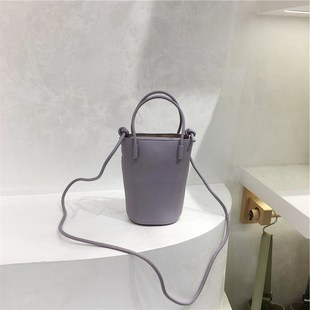 小脏柜 高级感精致荔枝纹百搭小手提包2025新款单肩斜.挎小水桶包