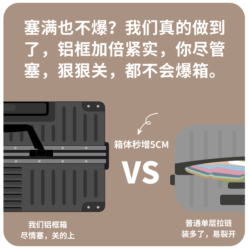 行李箱2023新款m女学生旅行万向轮24寸大容量铝框男密码拉杆皮箱