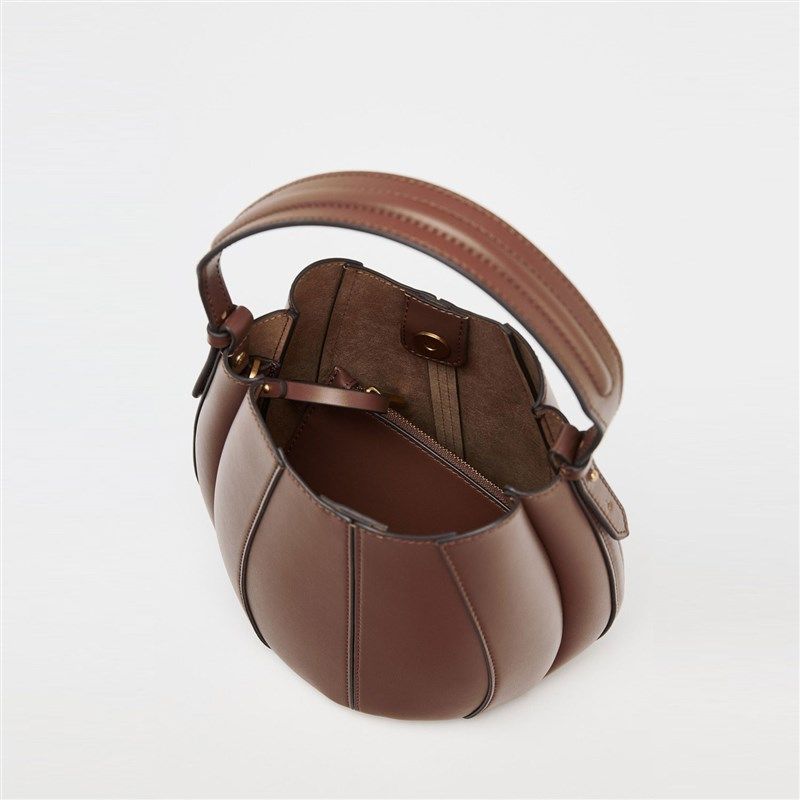 ZA2025夏季新品女包时尚百x搭缉线饰束口包拼接通勤手提斜挎水桶,箱包皮具/热销女包/男包,水桶包,淘宝优惠券,粉丝福利购,淘宝优惠卷