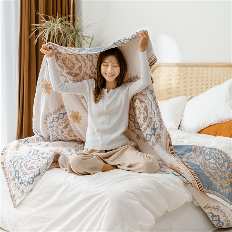 四层纱布毛巾被k夏季薄款毛毯被子单人宿舍午睡毯全棉空调毯子,床上用品,休闲毯/毛毯/绒毯,淘宝优惠券,粉丝福利购,淘宝优惠卷