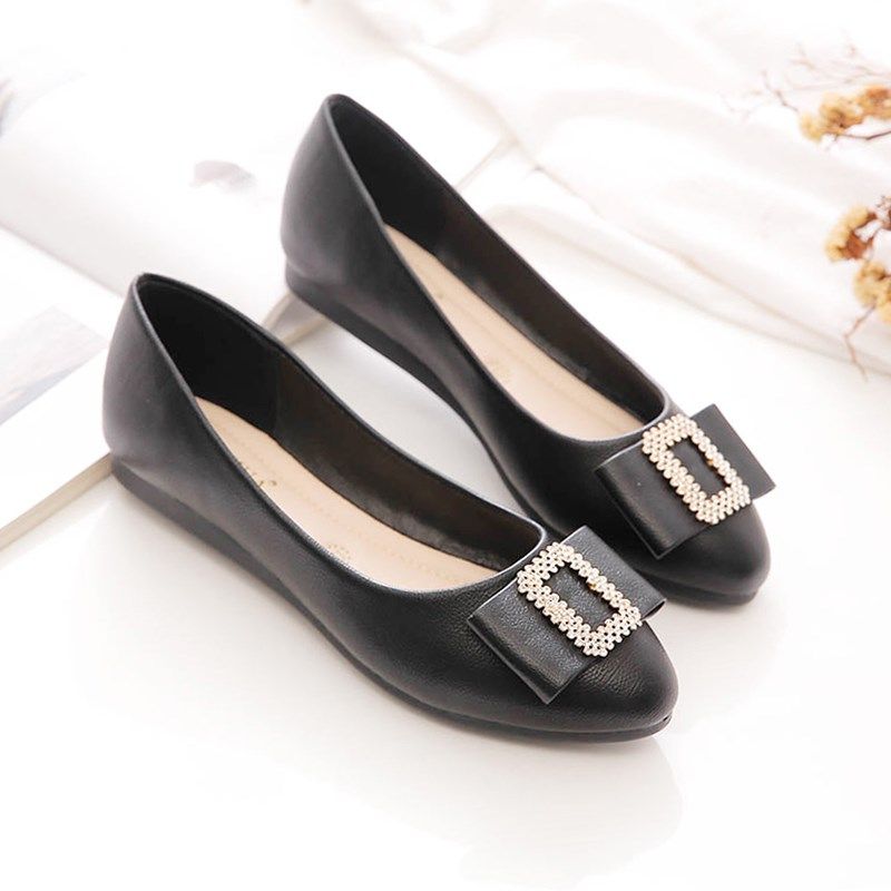 平底鞋女a2025新款春秋女鞋百搭浅口妈妈鞋软皮豆豆鞋软底防滑单,女鞋,浅口单鞋,淘宝优惠券,粉丝福利购,淘宝优惠卷