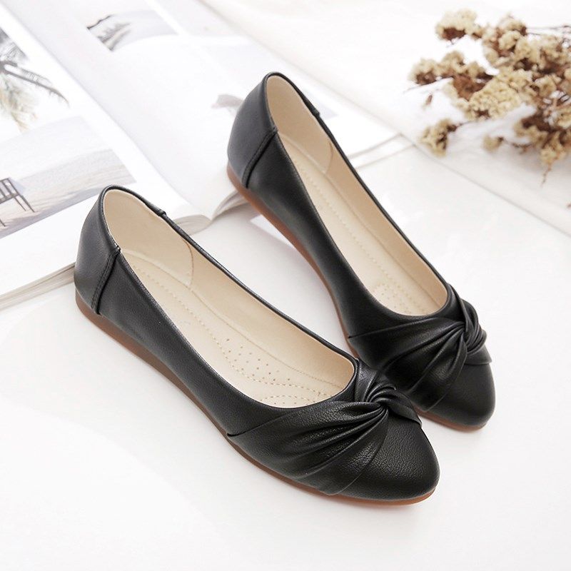 平底鞋女20e24春秋新款女鞋子夏百搭浅口豆豆鞋妈妈鞋软皮软底单,女鞋,浅口单鞋,淘宝优惠券,粉丝福利购,淘宝优惠卷