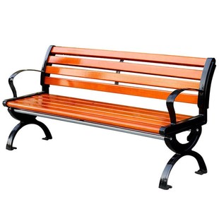 公园长椅户外长椅子实木园林椅塑木有无靠背V坐椅广场长凳子