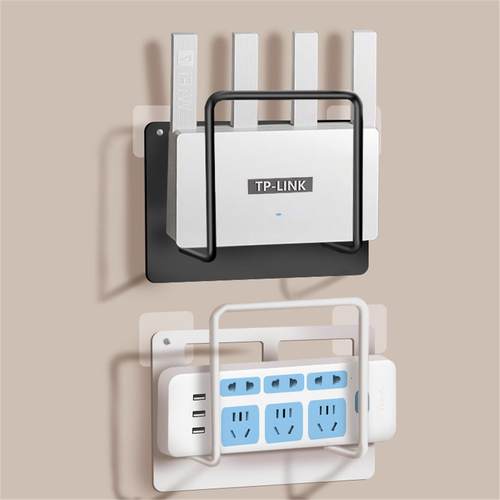 日本路由器放置架wifi固定器墙上贴支架机顶盒免打孔收纳盒支架